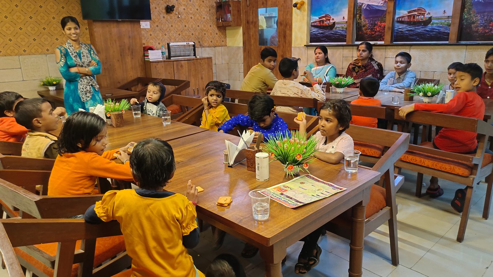 A meal outing for children